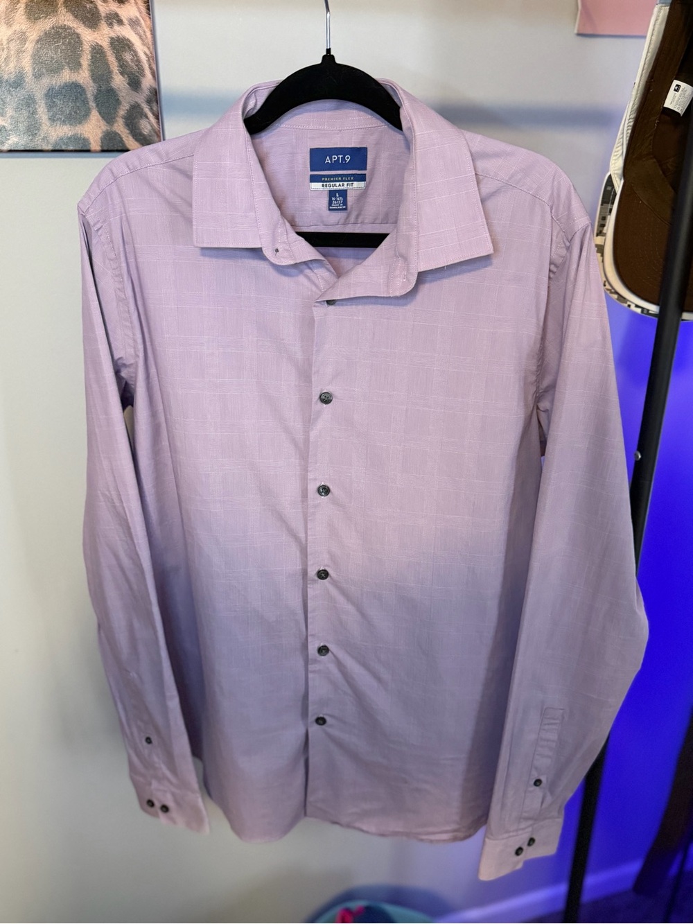 Apt. 9 Men’s Light Lavender Long-Sleeve Dress Shirt